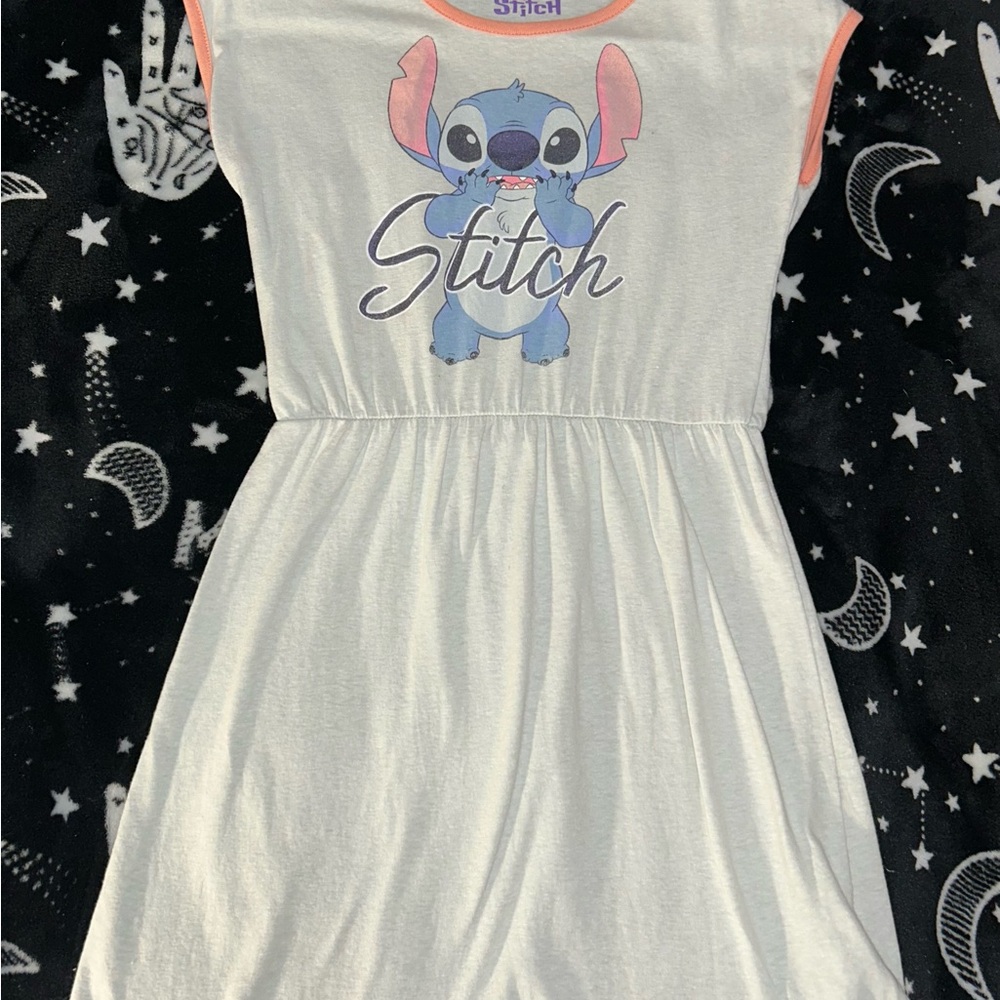 Disney Stitch Kids Casual Dress Bundle (2) - White and Pink